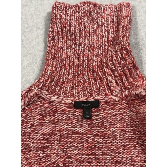 J. Crew Women's Sweater Roll Turtle Neck Marled Rag Wool Blend Pullover Size S - Picture 6 of 7